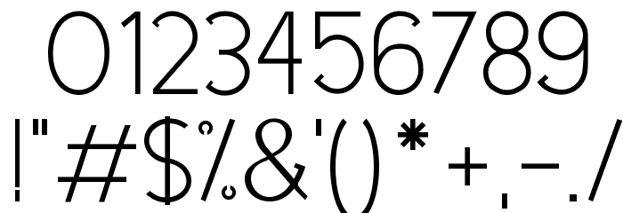 Urban Elegance Light Font OTHER CHARS