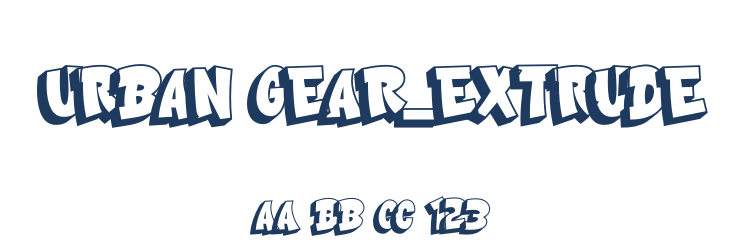 Urban Gear_Extrude Font Preview