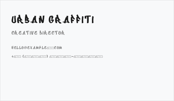 Urban Graffiti Business Card