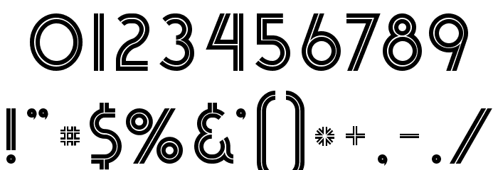 Urban Inline Font OTHER CHARS