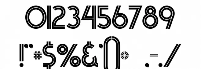 Urban Inline Font OTHER CHARS