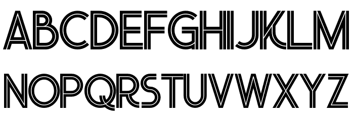 Urban Inline Font LOWERCASE
