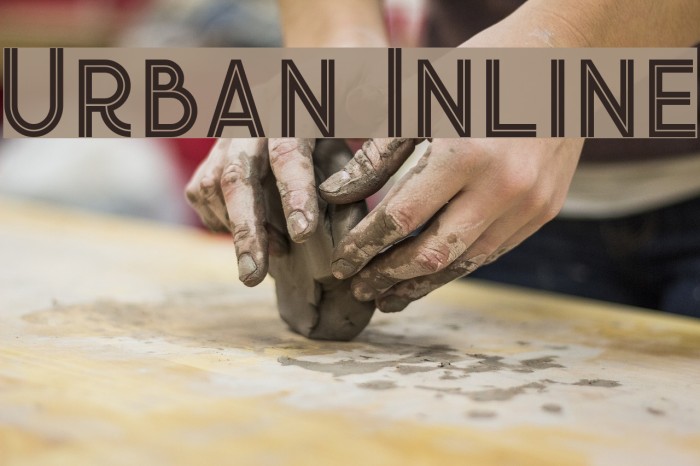 Urban Inline Font examples