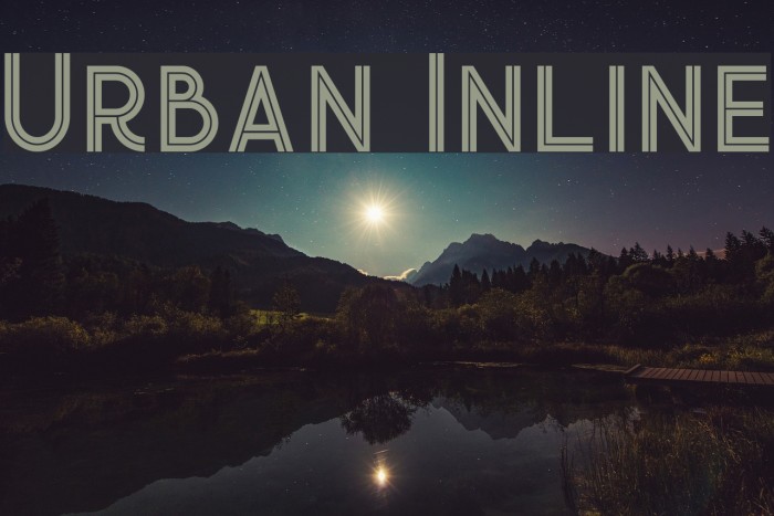 Urban Inline Font examples