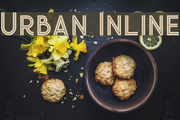 Urban Inline Font examples