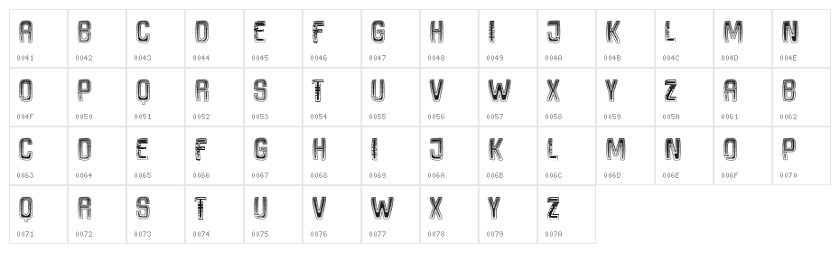 Urban Knight Regular Character Map
