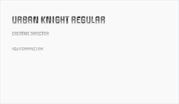 Urban Knight Regular Business Card