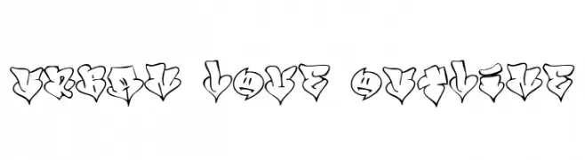 Urban Love Outline  les polices de caractères gratuit tlcharger