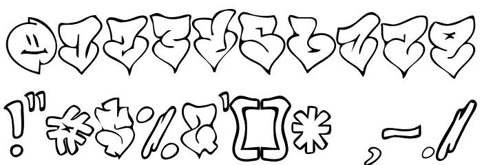 Urban Love Outline Font OTHER CHARS