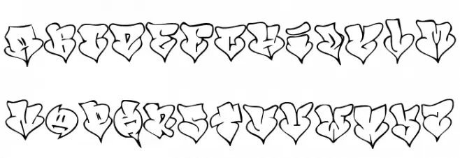 Urban Love Outline 字体 大写
