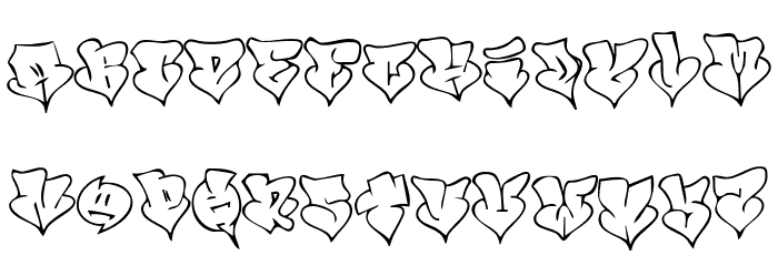 Urban Love Outline Font LOWERCASE