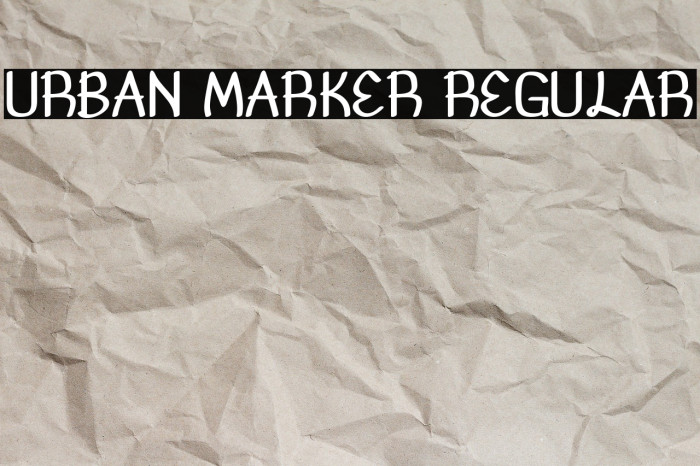 Urban Marker Regular Example 2