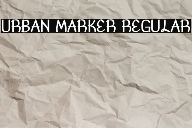 Urban Marker Regular Example 2