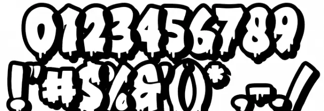 Urban Melted Extrude Font OTHER CHARS