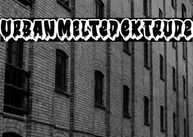 Urban Melted Extrude Font examples