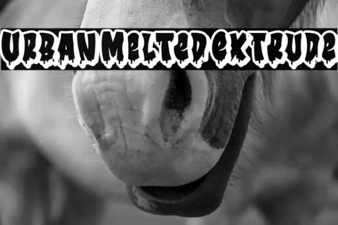 Urban Melted Extrude Font examples