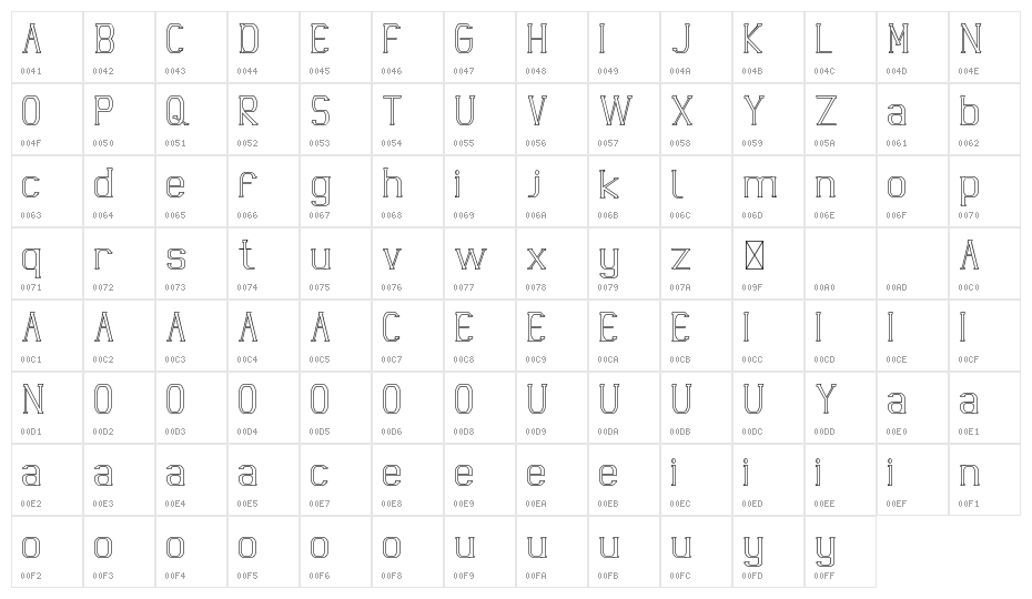 Urban Power Demo Outline Character Map