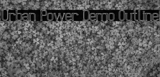 Urban Power Demo Outline Font examples