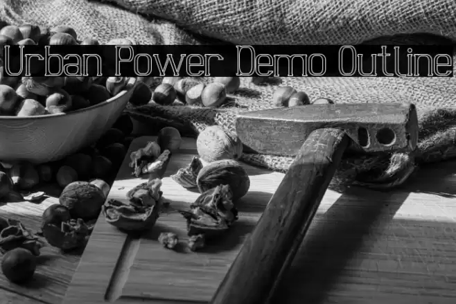 Urban Power Demo Outline Font examples