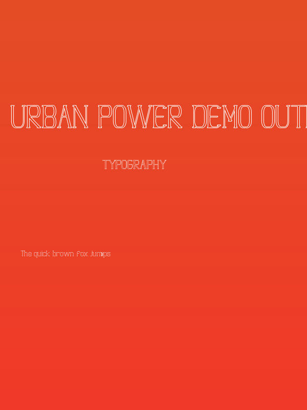 Urban Power Demo Outline Poster