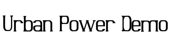 Urban Power Demo  Free Fonts Download