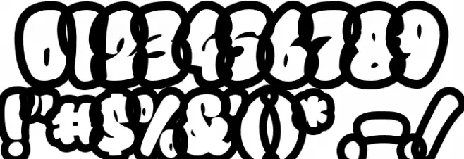 Urban Rebel Outline Font OTHER CHARS