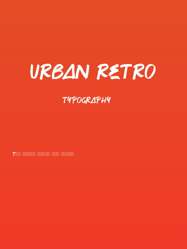 Urban Retro Poster