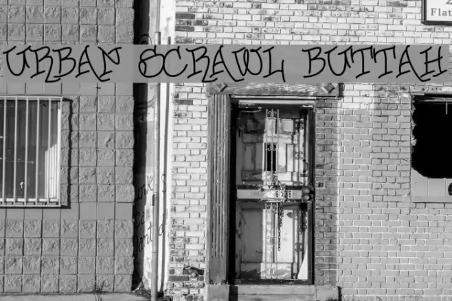 Urban Scrawl Buttah Caratteri examples