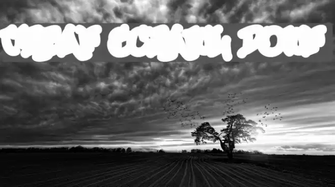 Urban Scrawl Down Font examples