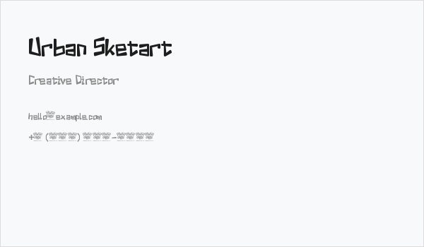 Urban Sketart Business Card