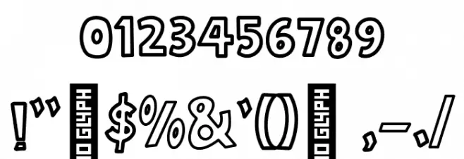 Urban Sketch Outline Font OTHER CHARS