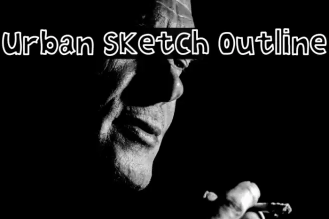 Urban Sketch Outline Font examples