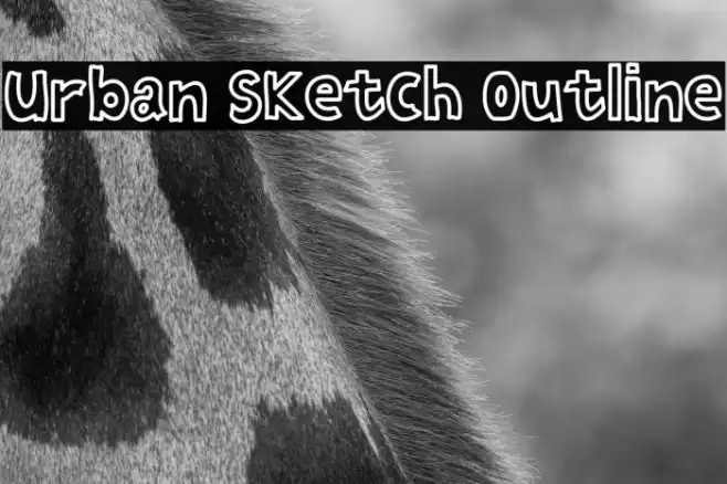 Urban Sketch Outline Font examples