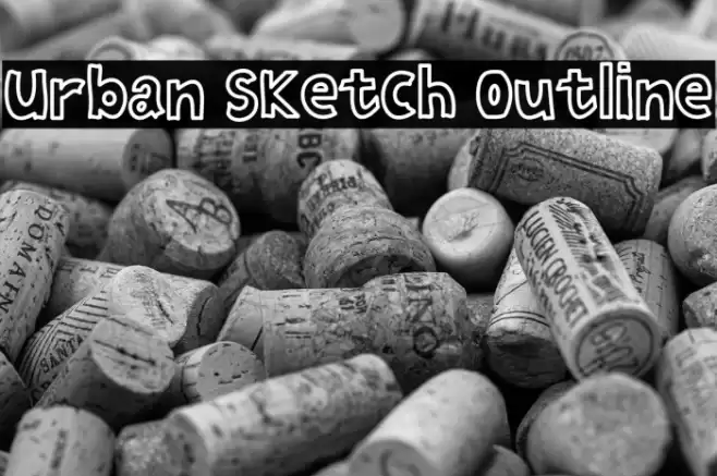 Urban Sketch Outline Font examples