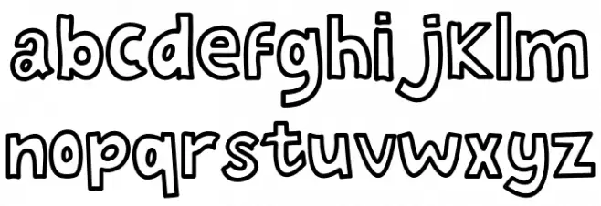 Urban Sketch Outline Font LOWERCASE