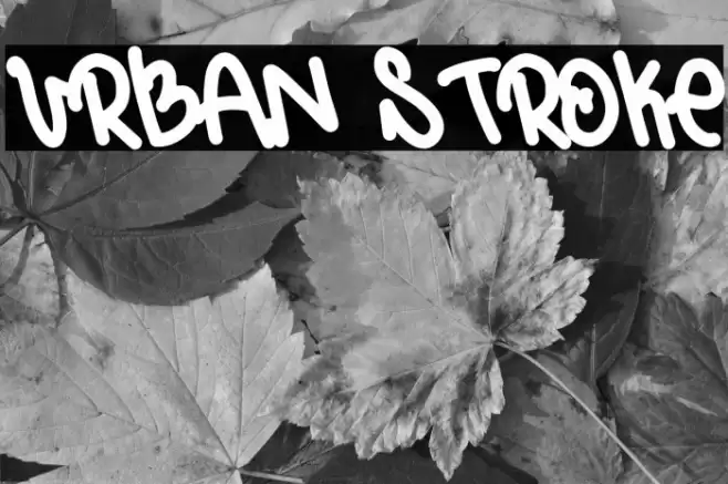 Urban Stroke Schriftart examples