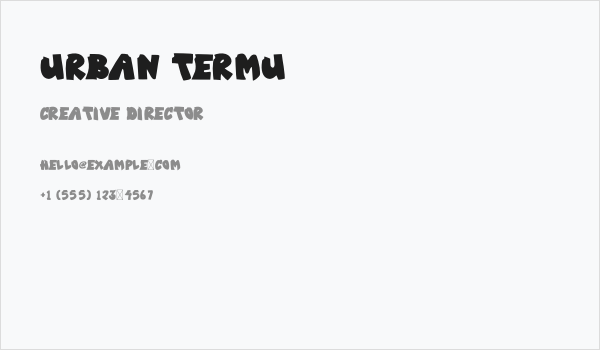 Urban Termu Business Card
