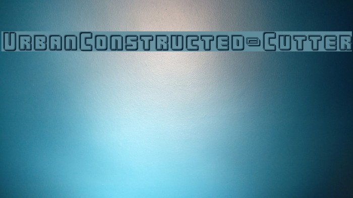 UrbanConstructed-Cutter Font examples