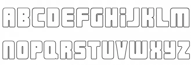 UrbanConstructed-Outline Caratteri MAIUSCOLE