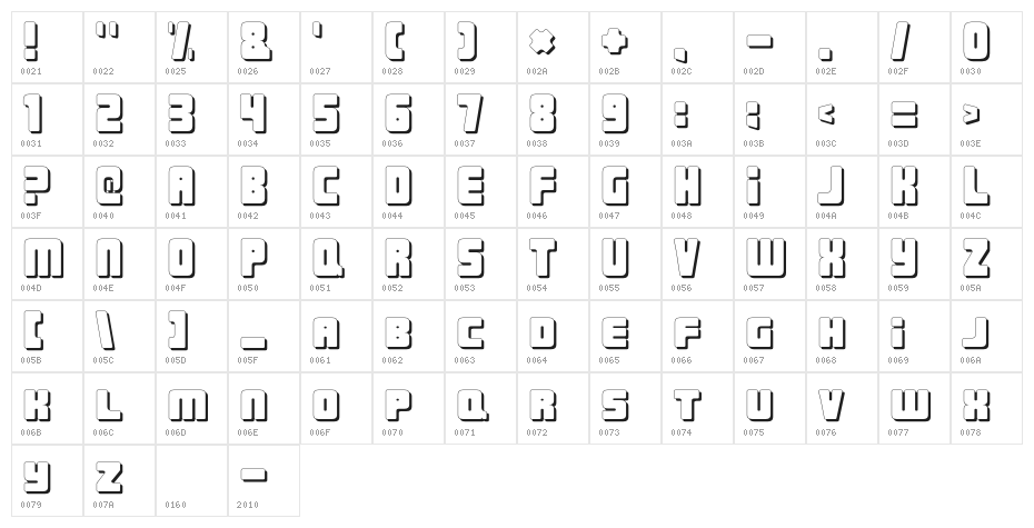 UrbanConstructed-Shadow Character Map