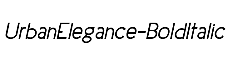 UrbanElegance-BoldItalic Font