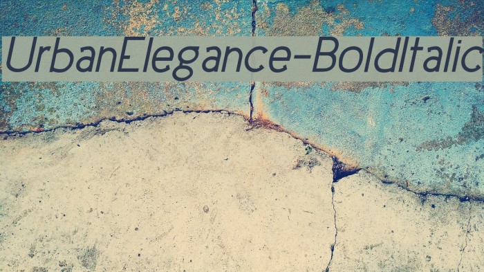 UrbanElegance-BoldItalic Font examples