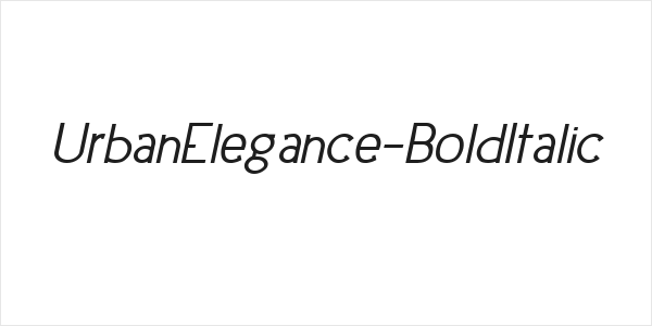 UrbanElegance-BoldItalic Logo