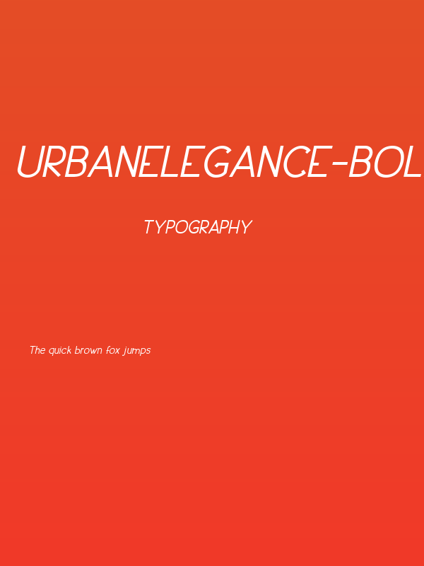 UrbanElegance-BoldItalic Poster