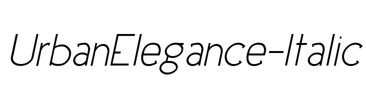 UrbanElegance-Italic Font