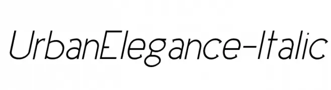 UrbanElegance-Italic  font caratteri gratis