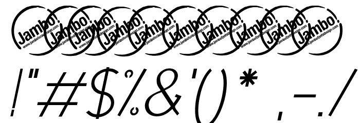 UrbanElegance-Italic Font OTHER CHARS