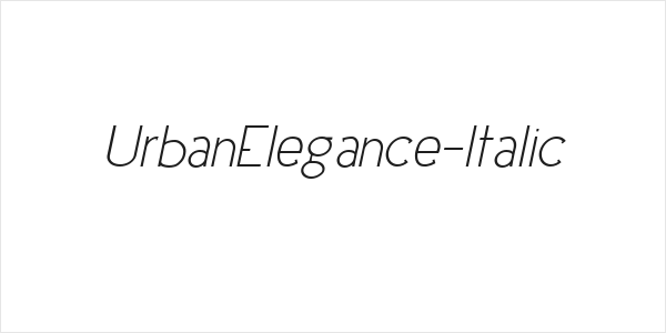 UrbanElegance-Italic Logo