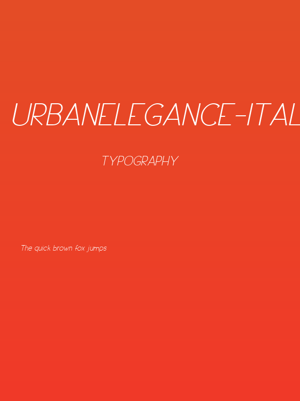 UrbanElegance-Italic Poster