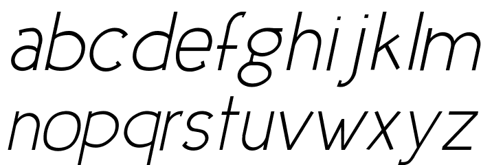 UrbanElegance-Italic Font LOWERCASE